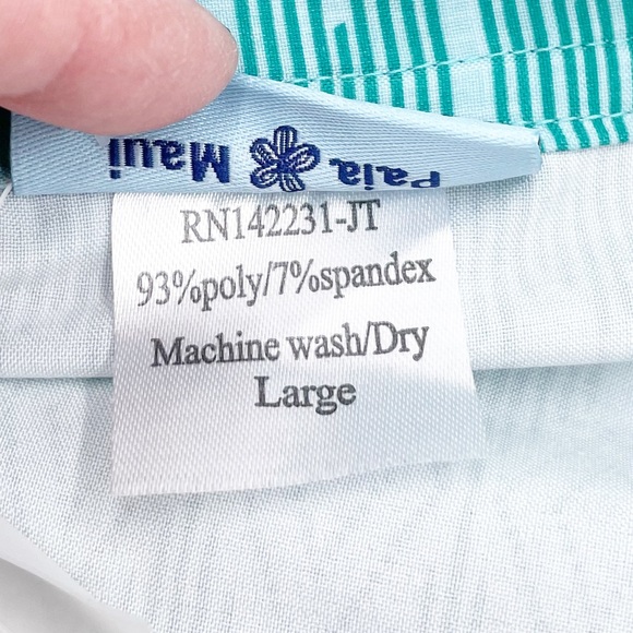 NEW RipSkirt Hawaii Style 201 West End Seaglass Turquoise Print Skirt Size Large - Picture 5 of 7